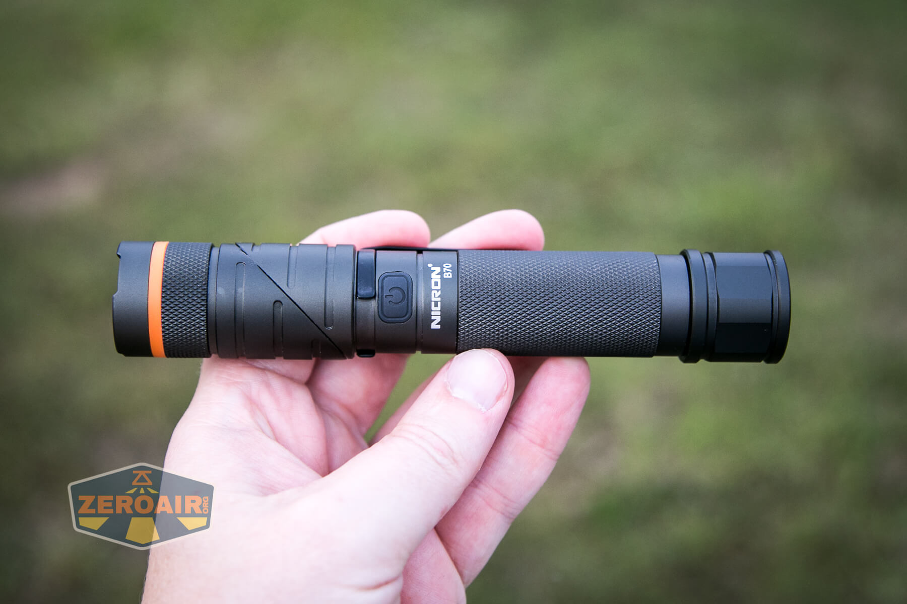 Nicron B70 Flashlight in hand