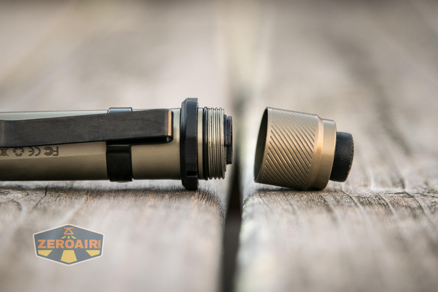 RovyVon Hybrid H3 Pro Flashlight tailcap removed