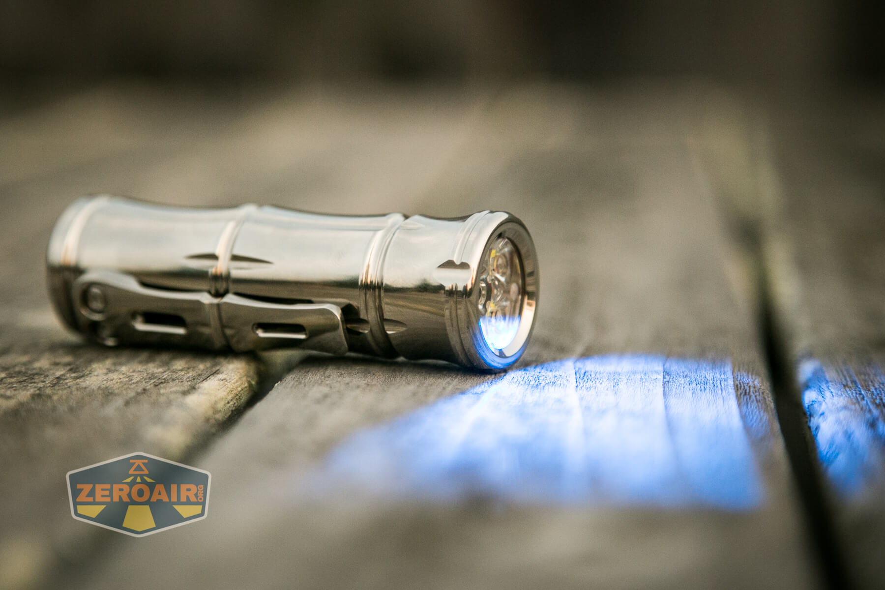 WWLZ Bamboo Small 18350 flashlight blue emitters and pwm