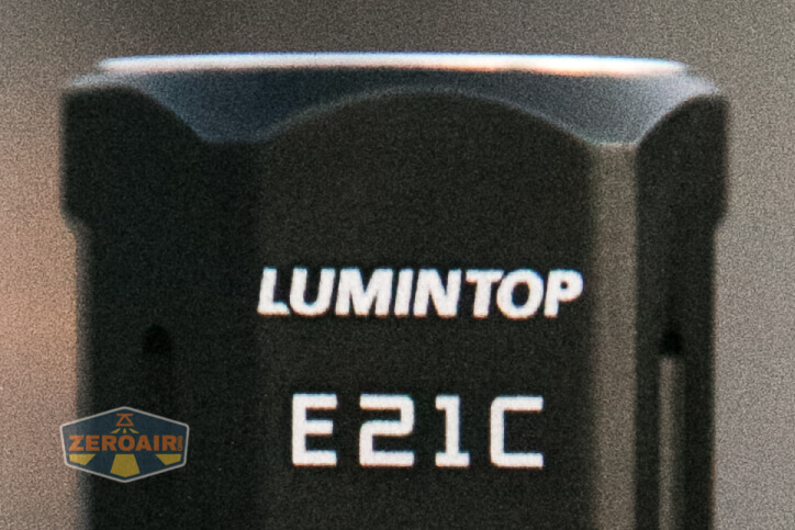 Lumintop E21C Flashlight top down views