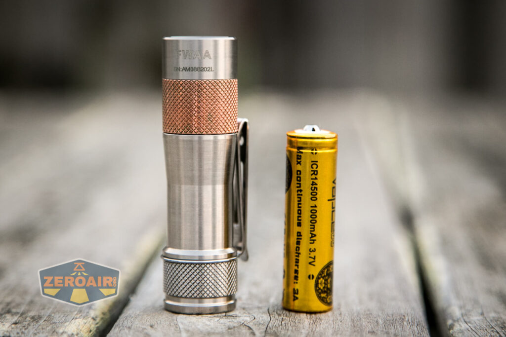 Lumintop FWAA TiCU 14500 flashlight with 14500