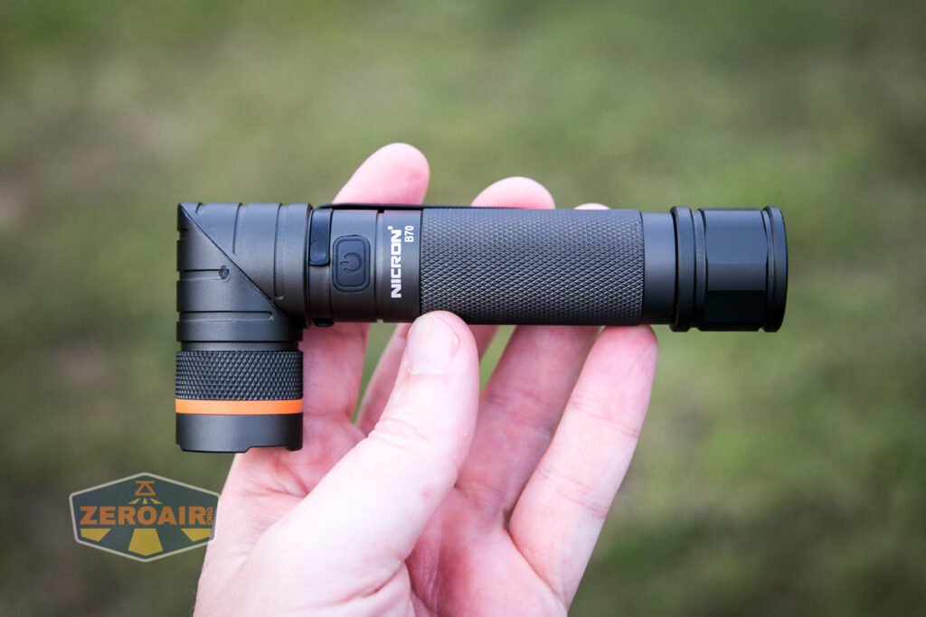Nicron B70 Flashlight in hand