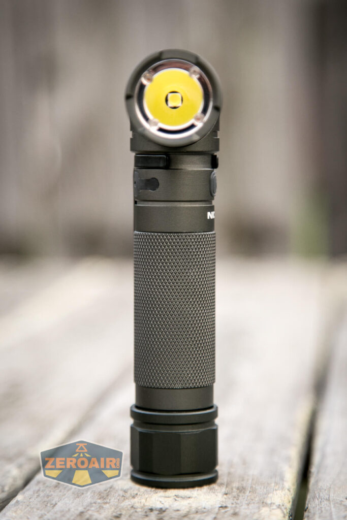 Nicron B70 Flashlight tailstanding showing all sides