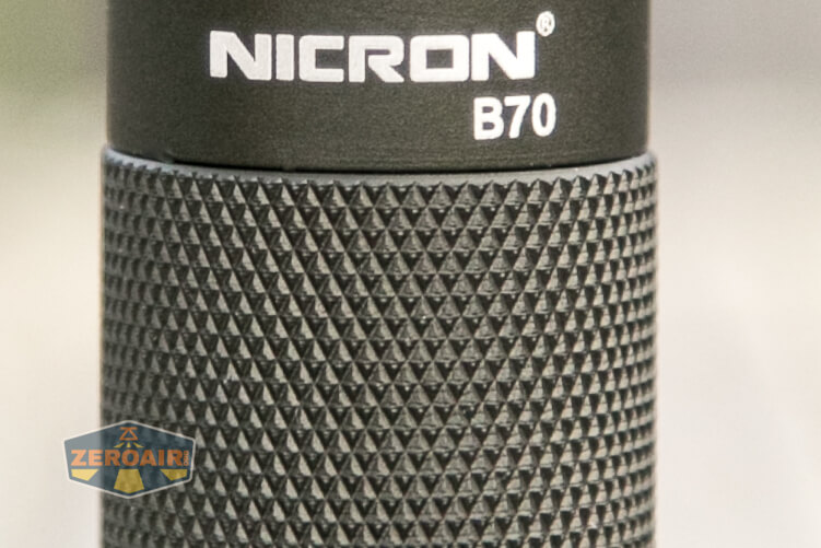 Nicron B70 Flashlight top-down views