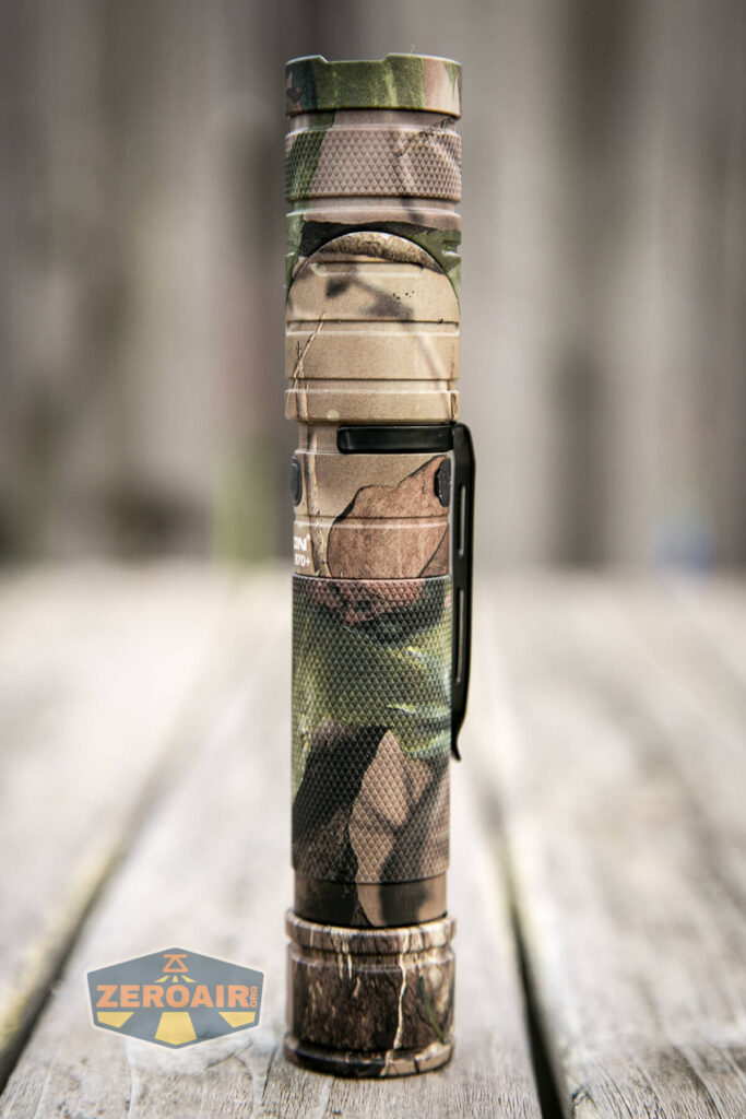 Nicron B70 Plus Flashlight tailstanding showing all sides