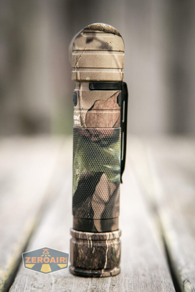 Nicron B70 Plus Flashlight tailstanding showing all sides