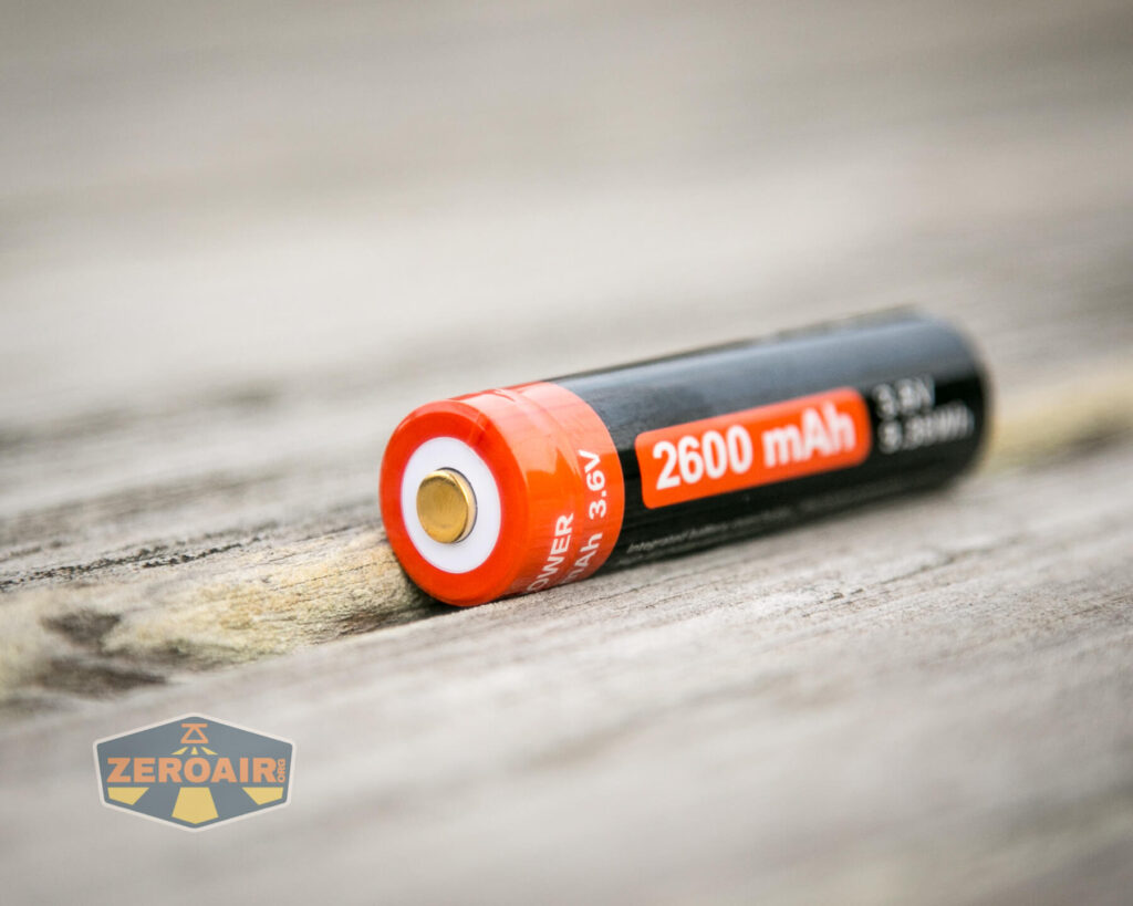 included 2600mah 18650