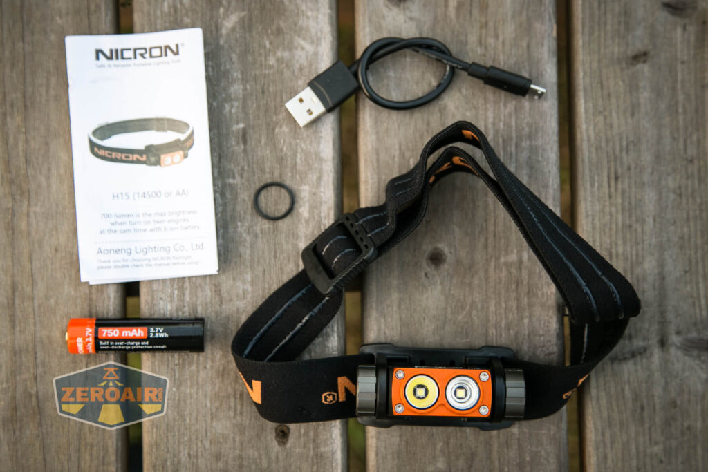 Nicron H15 Headlamp what's included