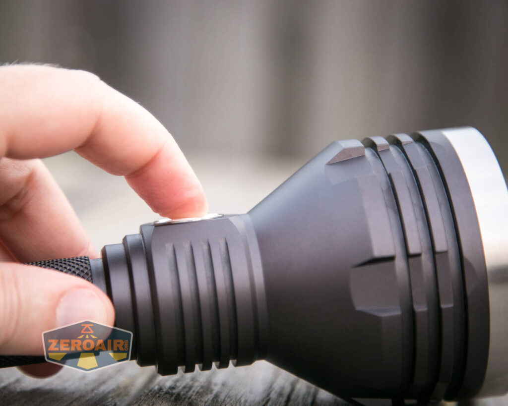 Noctigon K1 21700 Flashlight indicating e-switch actuation