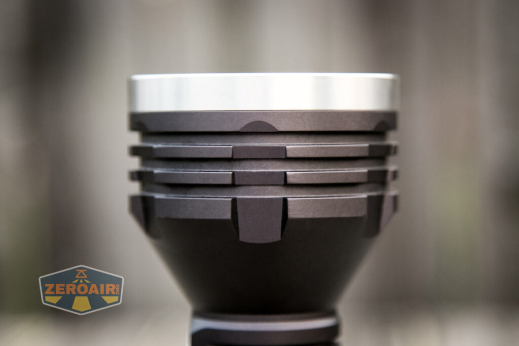 Noctigon K1 21700 Flashlight head cooling fins