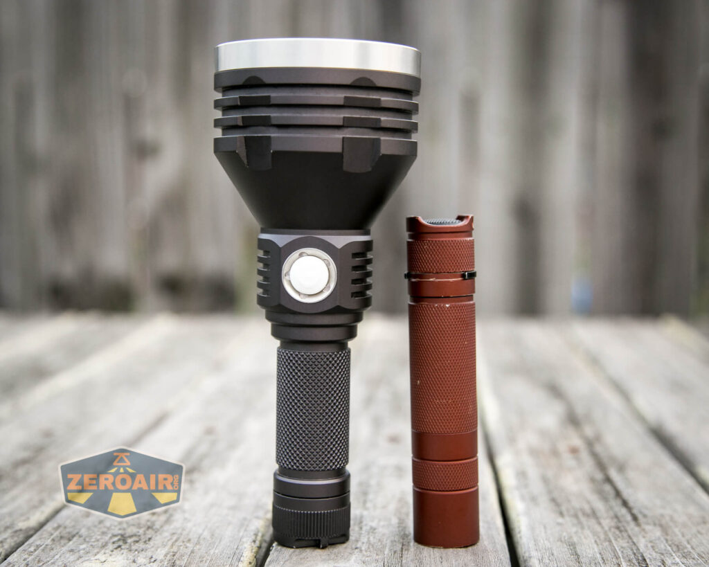 Noctigon K1 21700 Flashlight beside convoy s2+