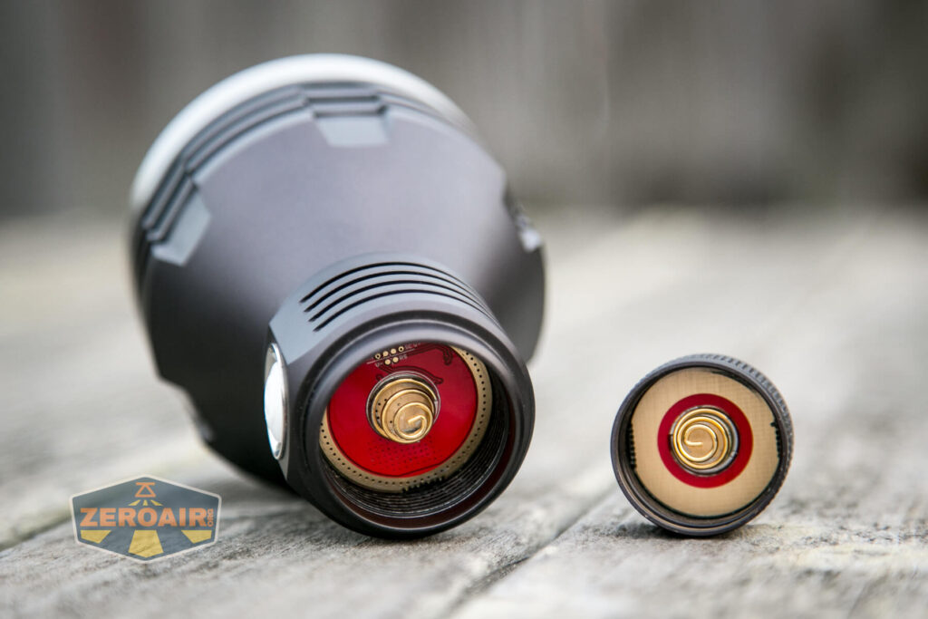 Noctigon K1 21700 Flashlight contact points