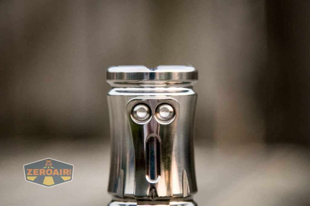 WWLZ Bamboo Small 18350 flashlight pocket clip detail