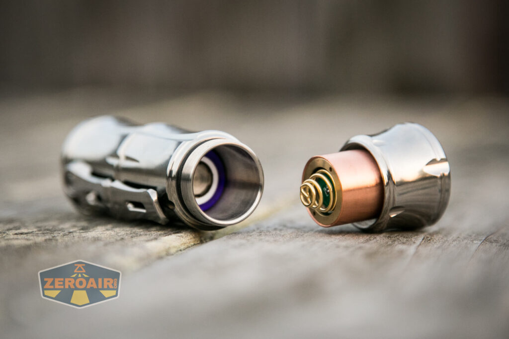 WWLZ Bamboo Small 18350 flashlight with 18350 cell installed