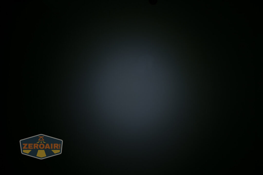 WWLZ Bamboo Small 18350 flashlight beamshots on ceiling white modes