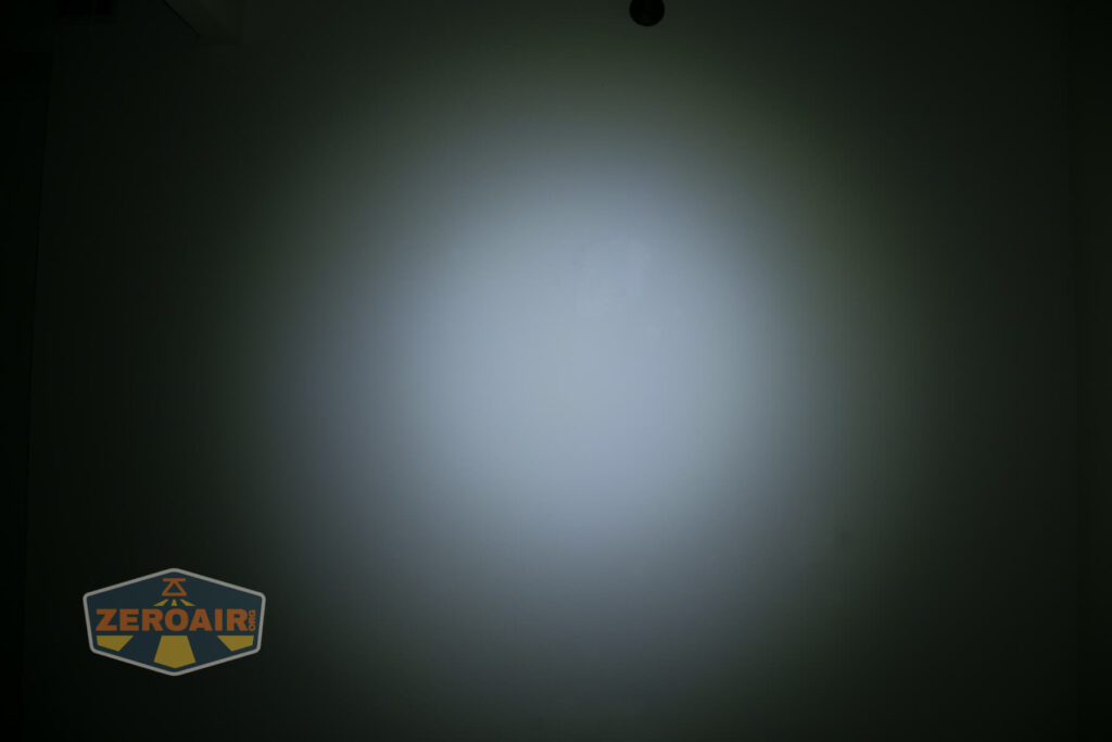 WWLZ Bamboo Small 18350 flashlight beamshots on ceiling white modes