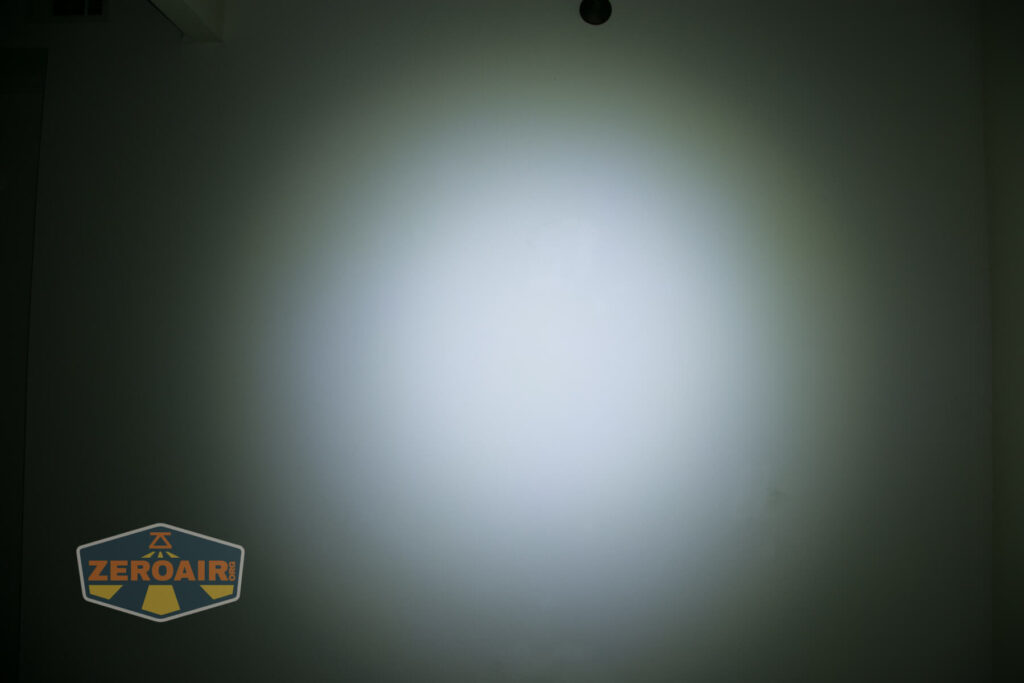 WWLZ Bamboo Small 18350 flashlight beamshots on ceiling white modes