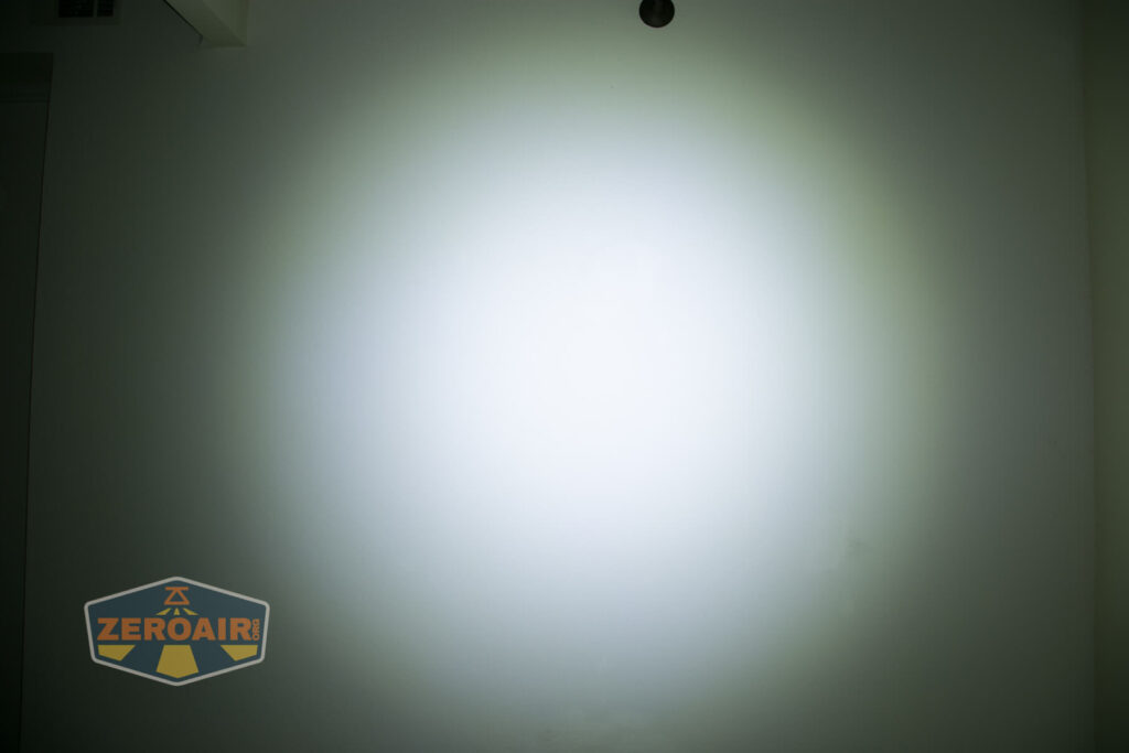 WWLZ Bamboo Small 18350 flashlight beamshots on ceiling white modes