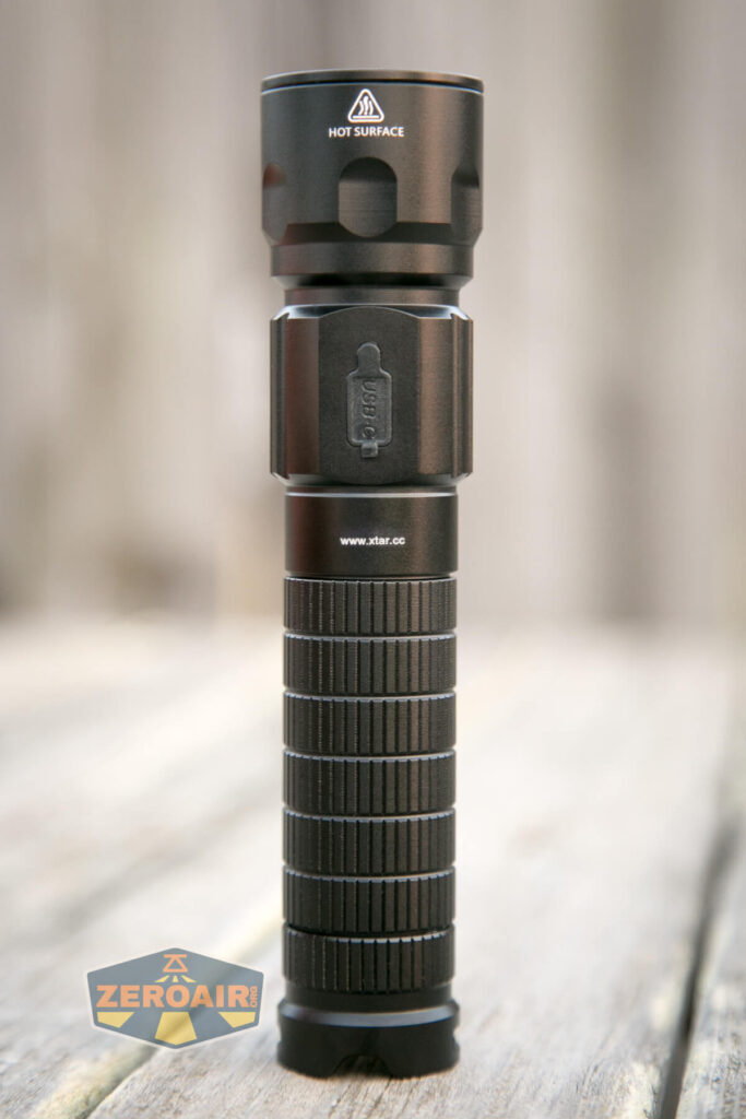 XTAR R30 1200 Flashlight tailstanding showing all sides