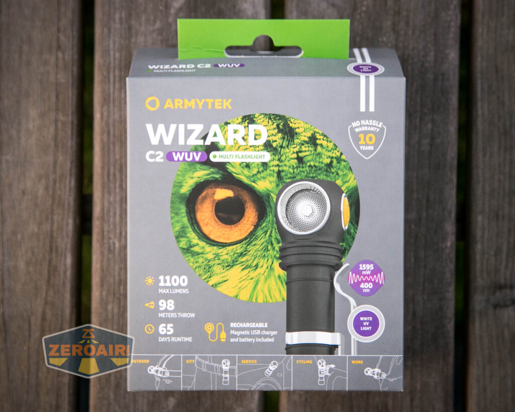 Armytek Wizard C2 WUV Headlamp box