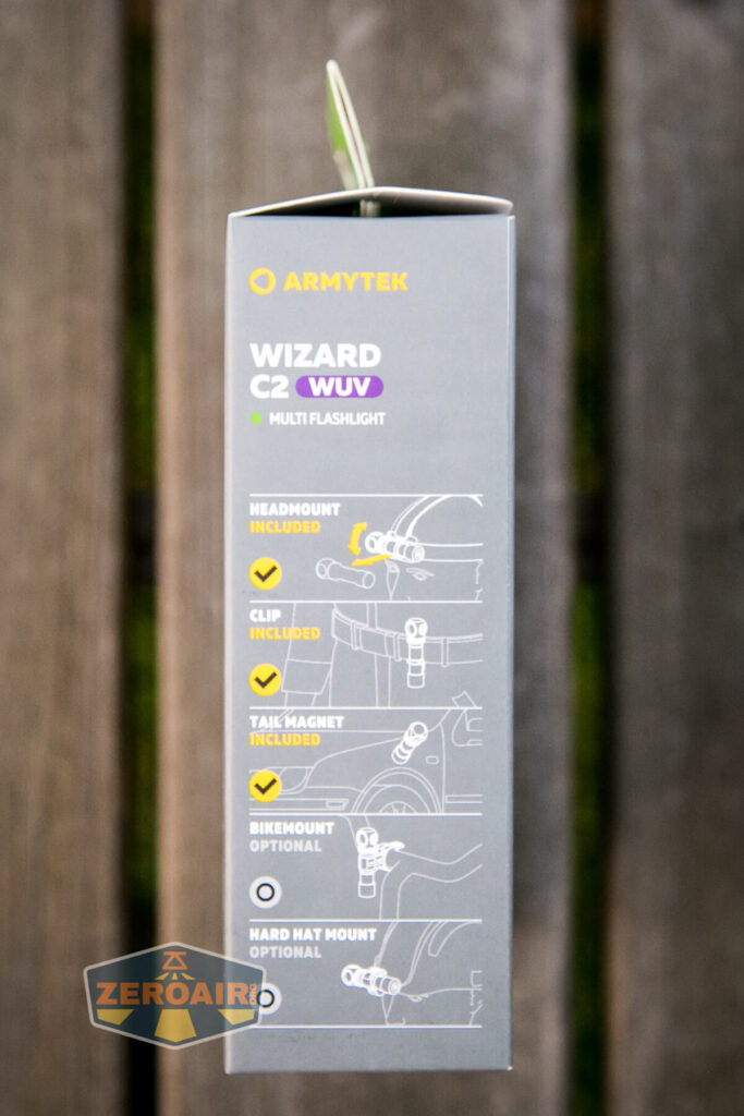 Armytek Wizard C2 WUV Headlamp box