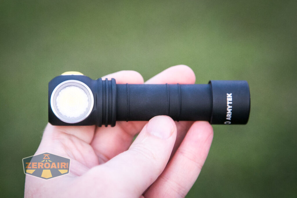 Armytek Wizard C2 WUV Headlamp in-hand