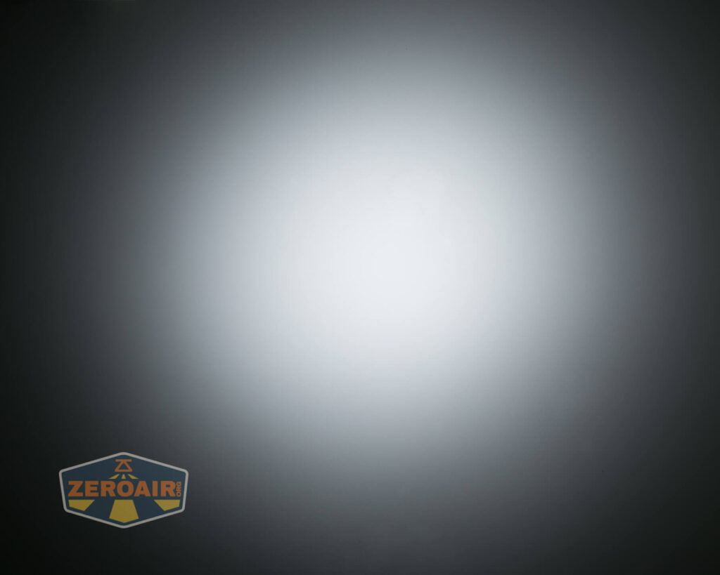 Armytek Wizard C2 WUV Headlamp beamshot on ceiling