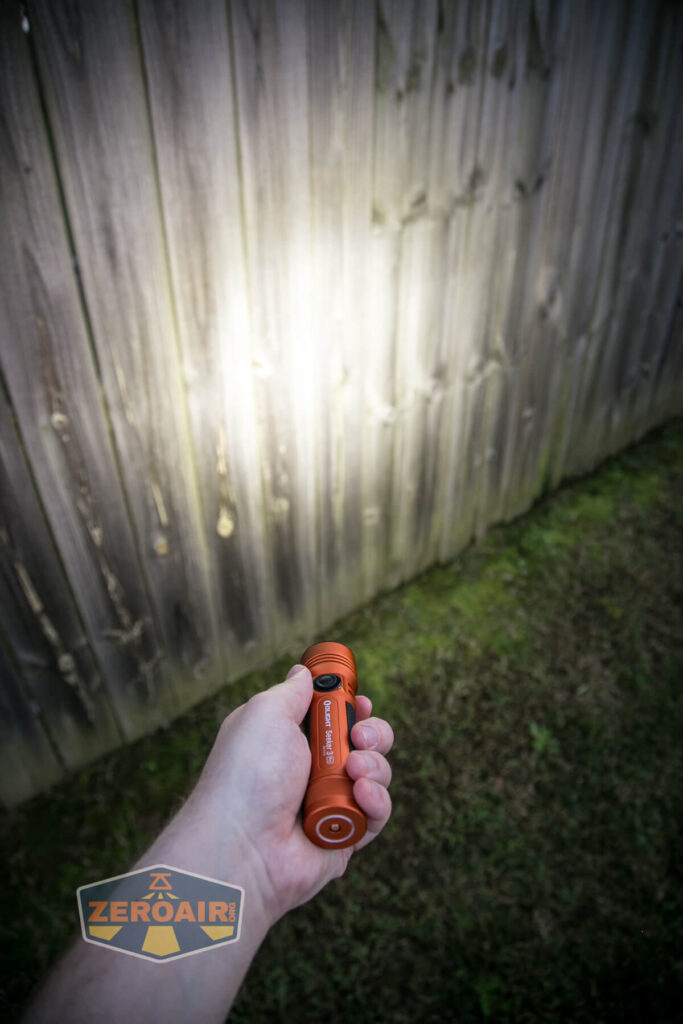 Olight Seeker 3 Pro uncalibrated beam photo