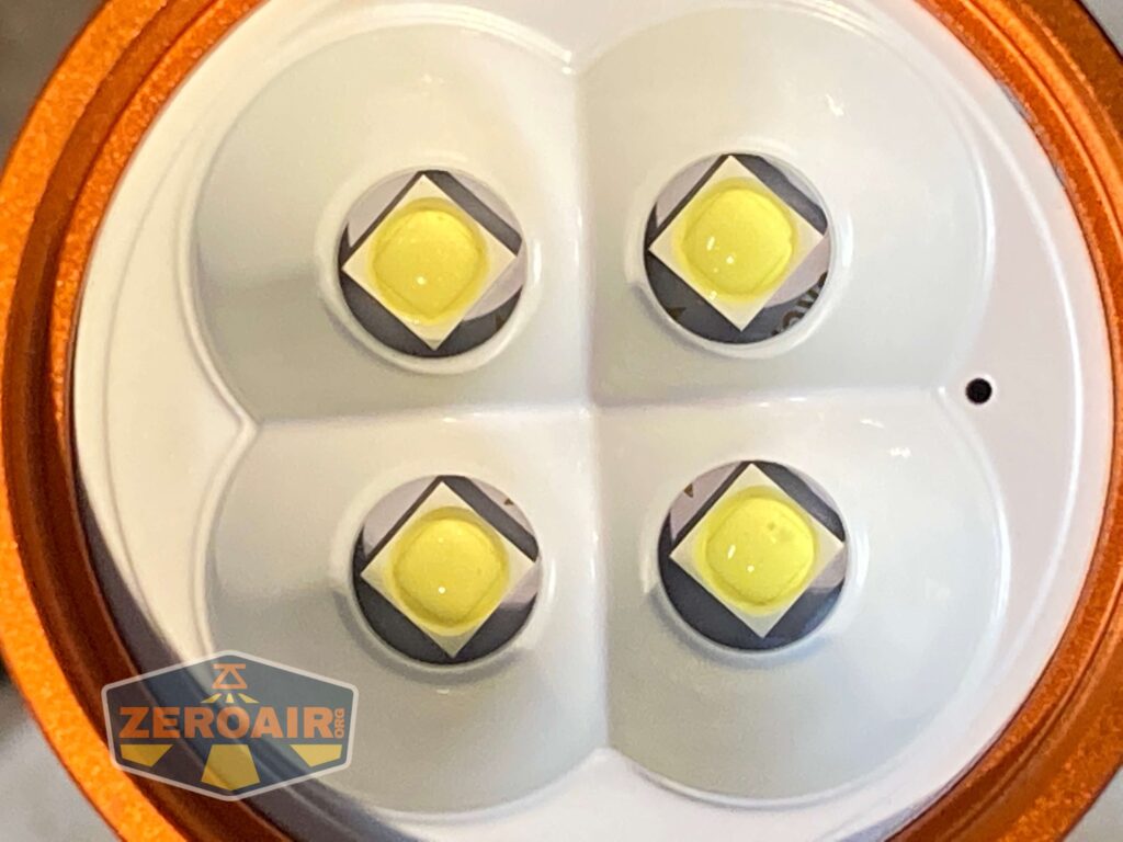 Olight Seeker 3 Pro bezel and lens removed