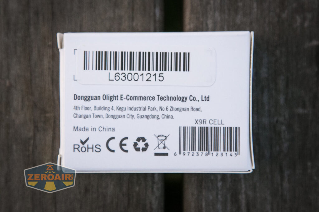 Olight X9R Cell package