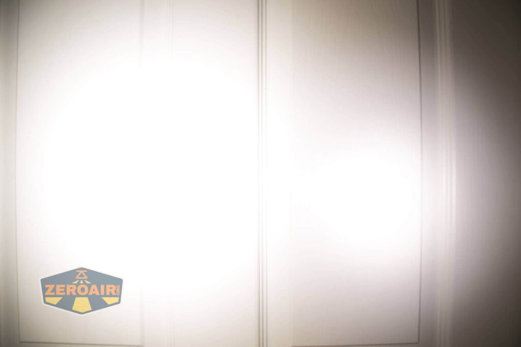 beamshots on door compared to nichia 219b