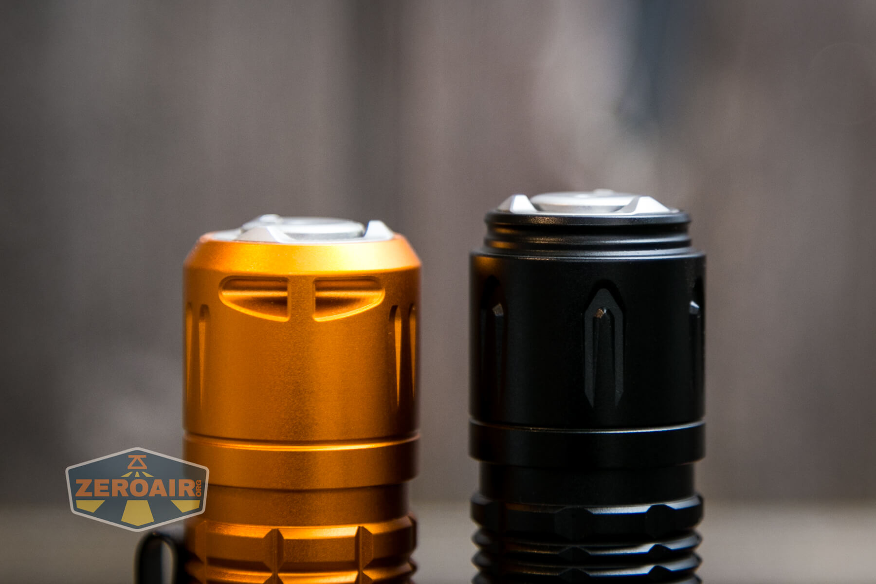Olight Warrior 3 flashlight tailcap comparison