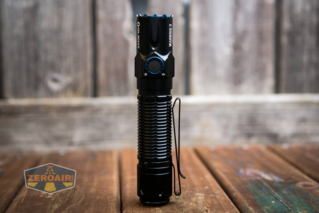 Olight Warrior 3 flashlight pocket clip reversed