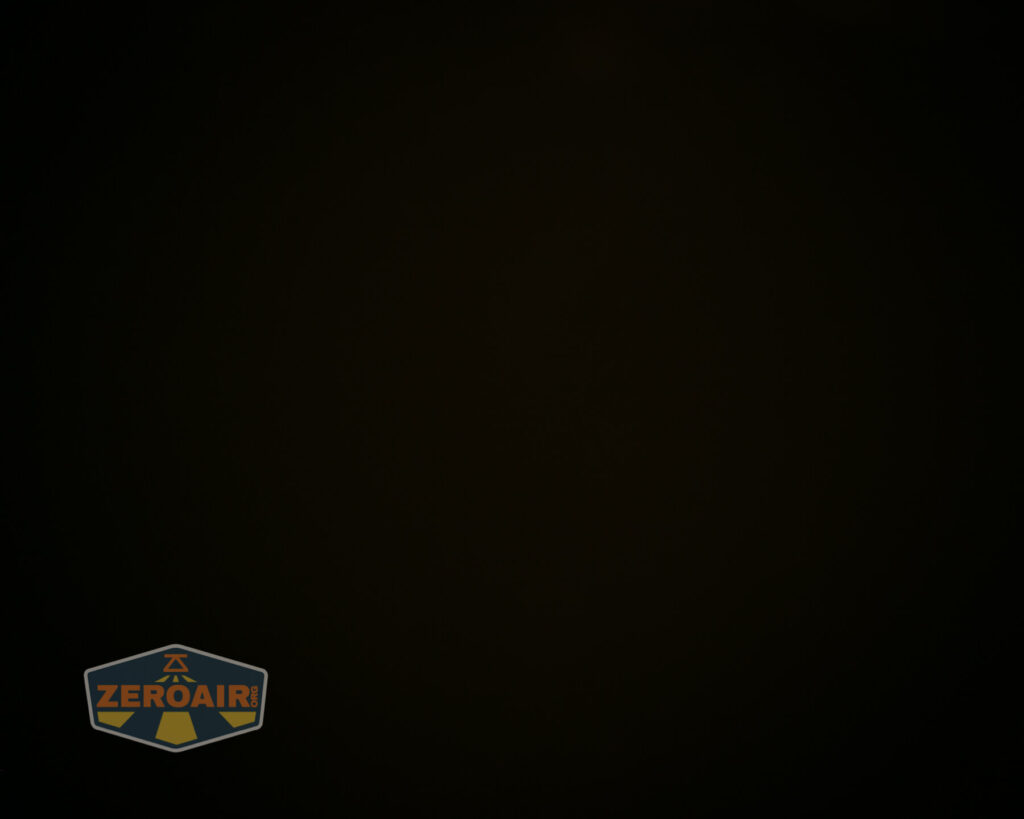 A mostly black image with a small ZeroAir logo in the bottom left corner; no other visible details or objects.