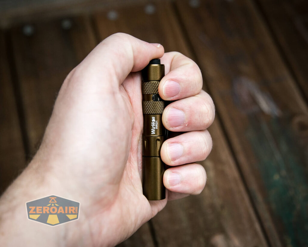 Wurkkos WK01 Flashlight in-hand