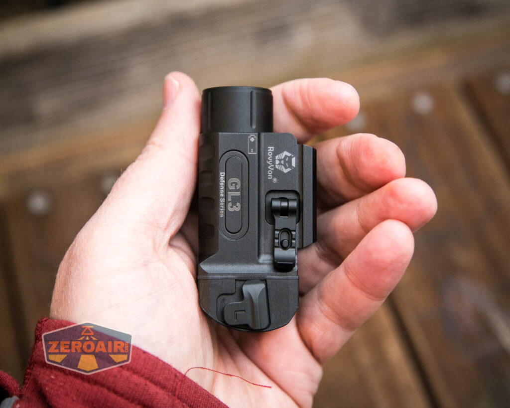 RovyVon GL3 weapon flashlight in-hand
