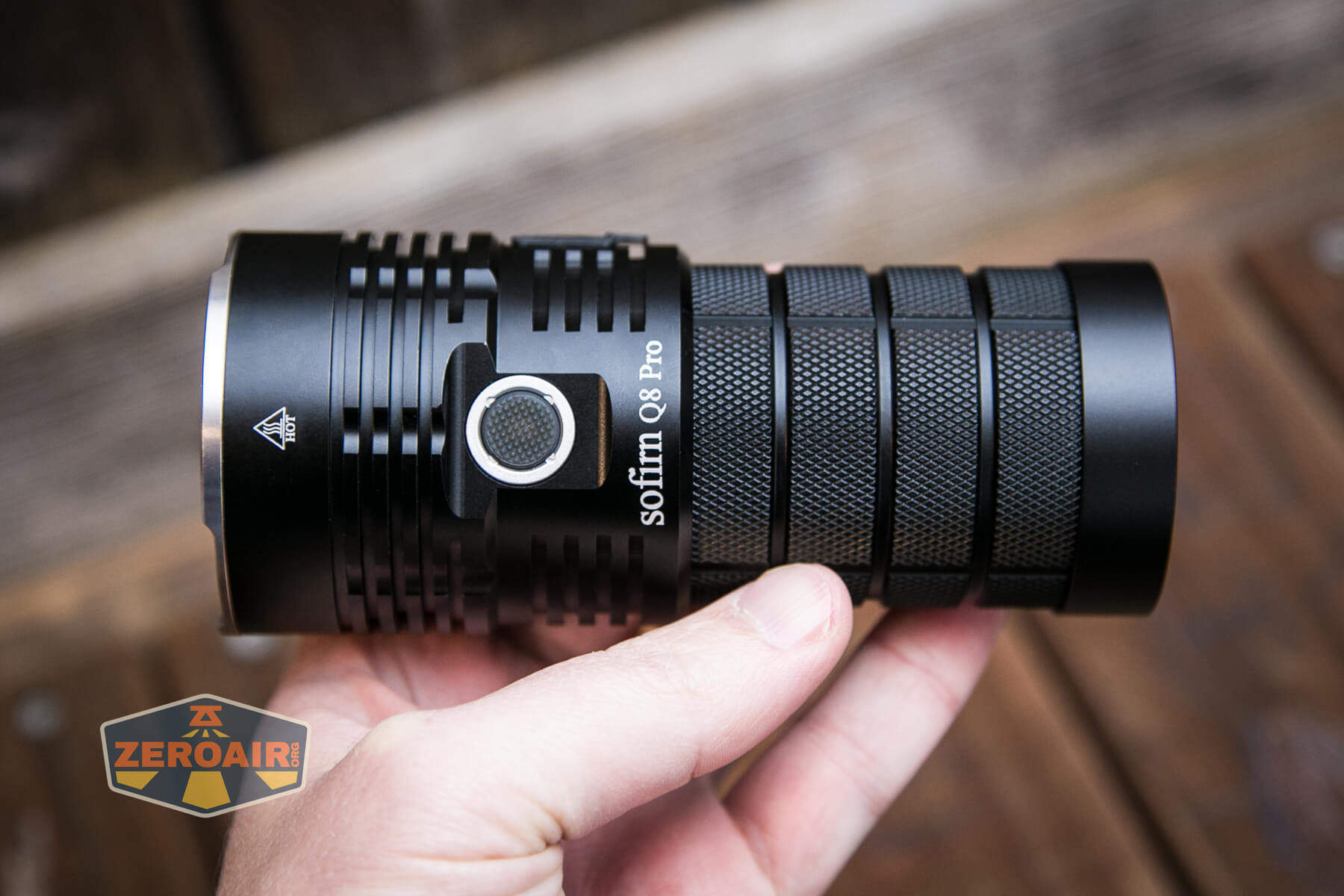 Sofirn Q8 Pro Flashlight in hand