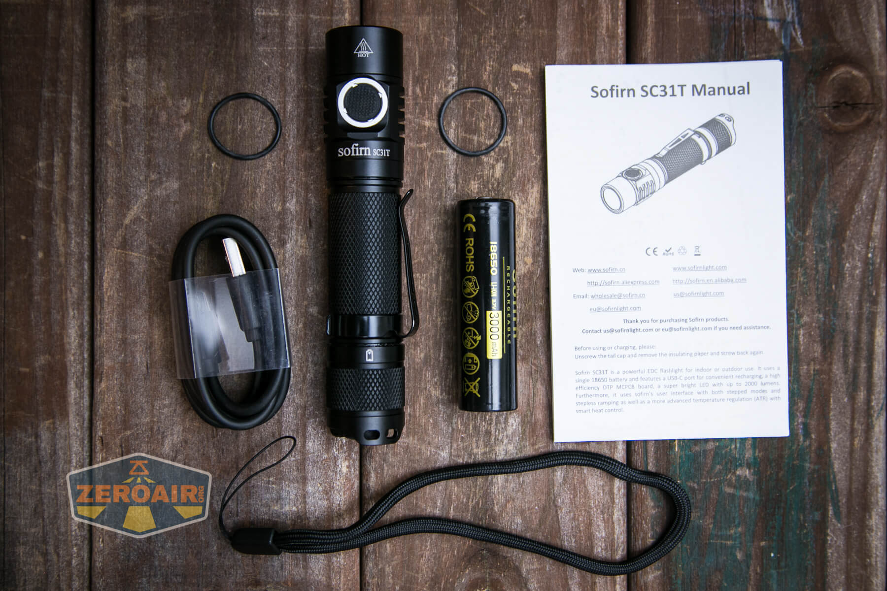 Sofirn SC31T Tactical Flashlight what's included
