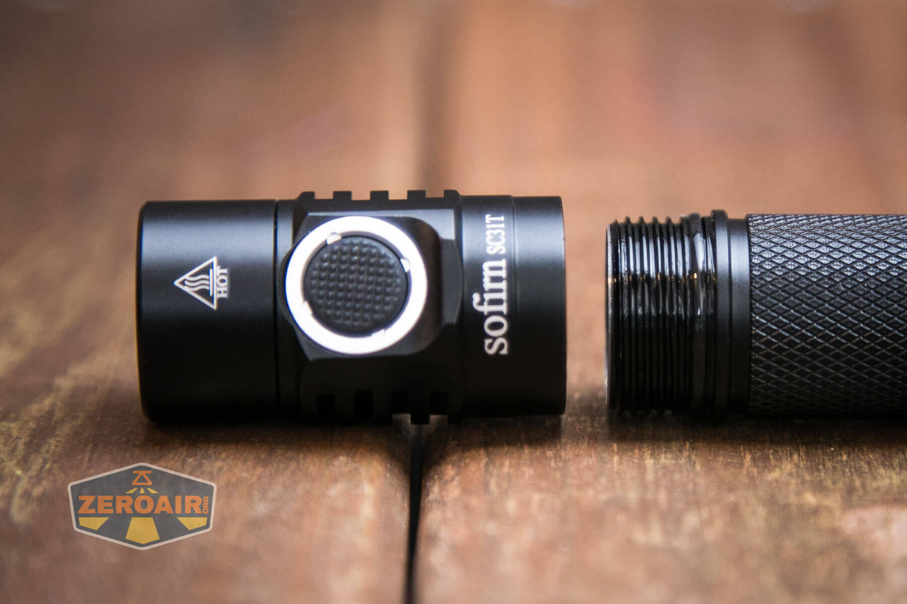 Sofirn SC31T Tactical Flashlight head off