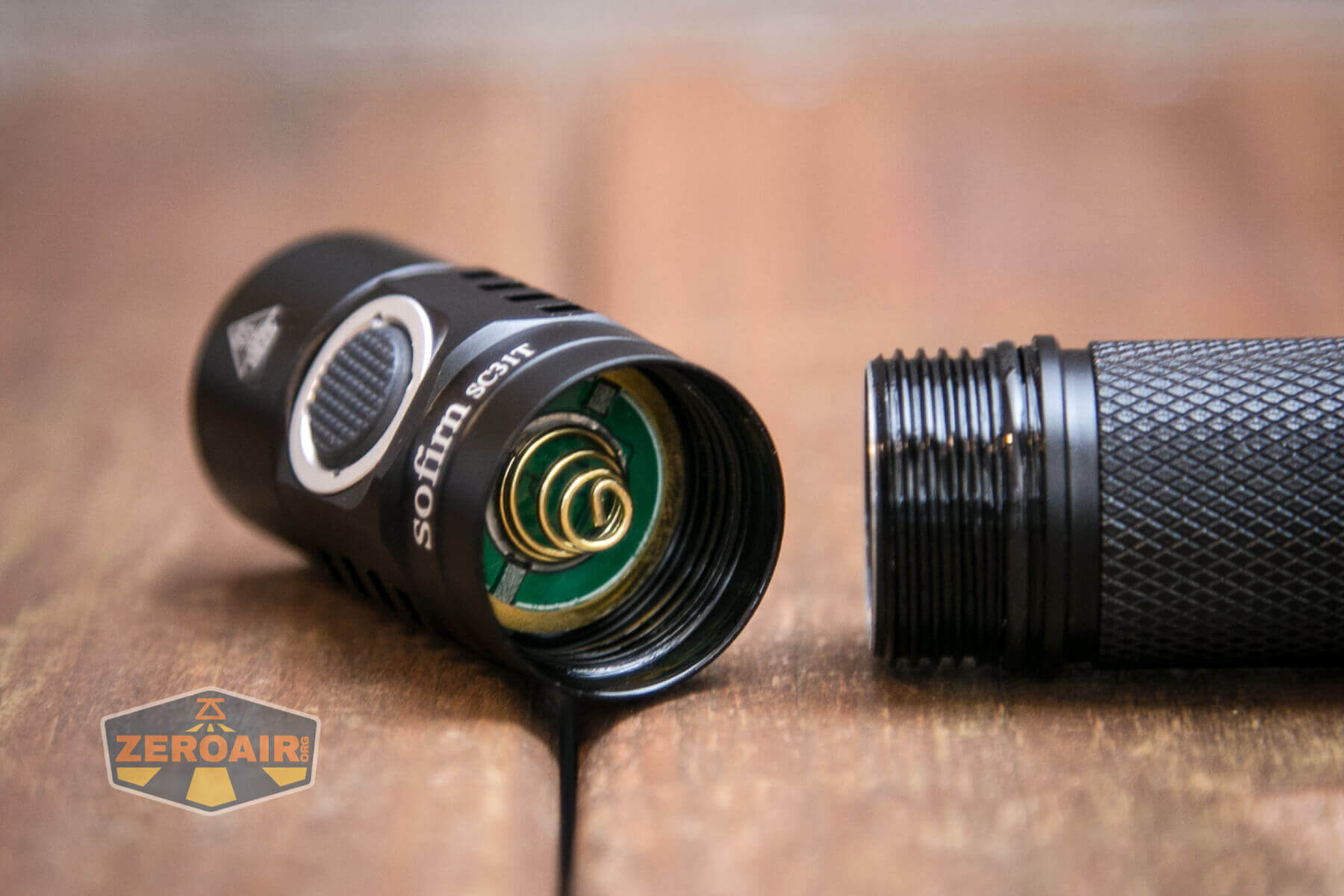 Sofirn SC31T Tactical Flashlight head spring