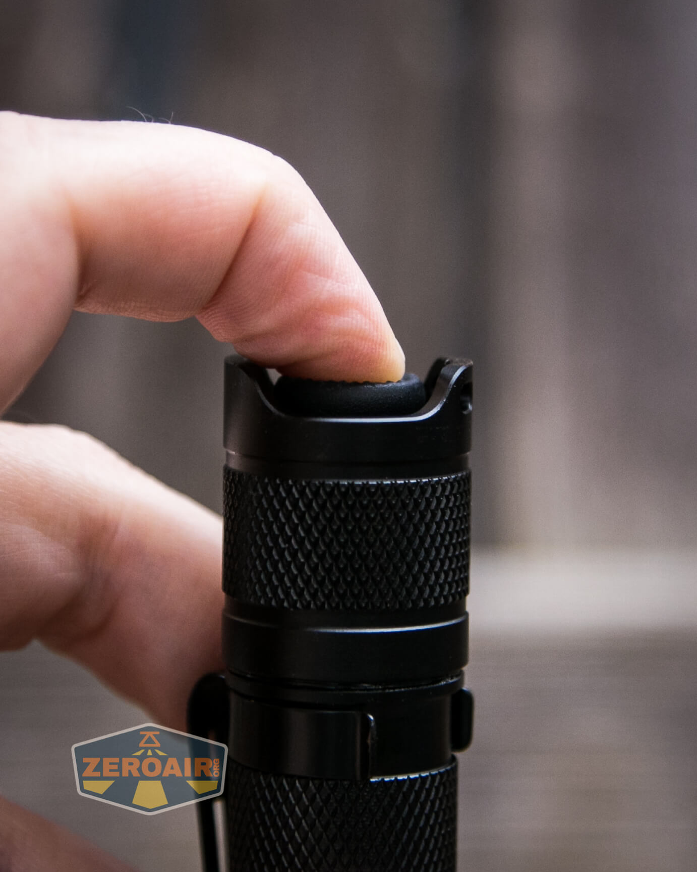 Sofirn SC31T Tactical Flashlight tail switch actuation