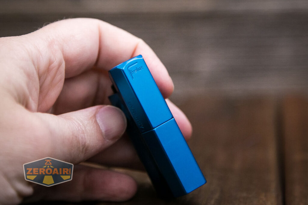 Frelux Synergy1 flashlight brand engraving