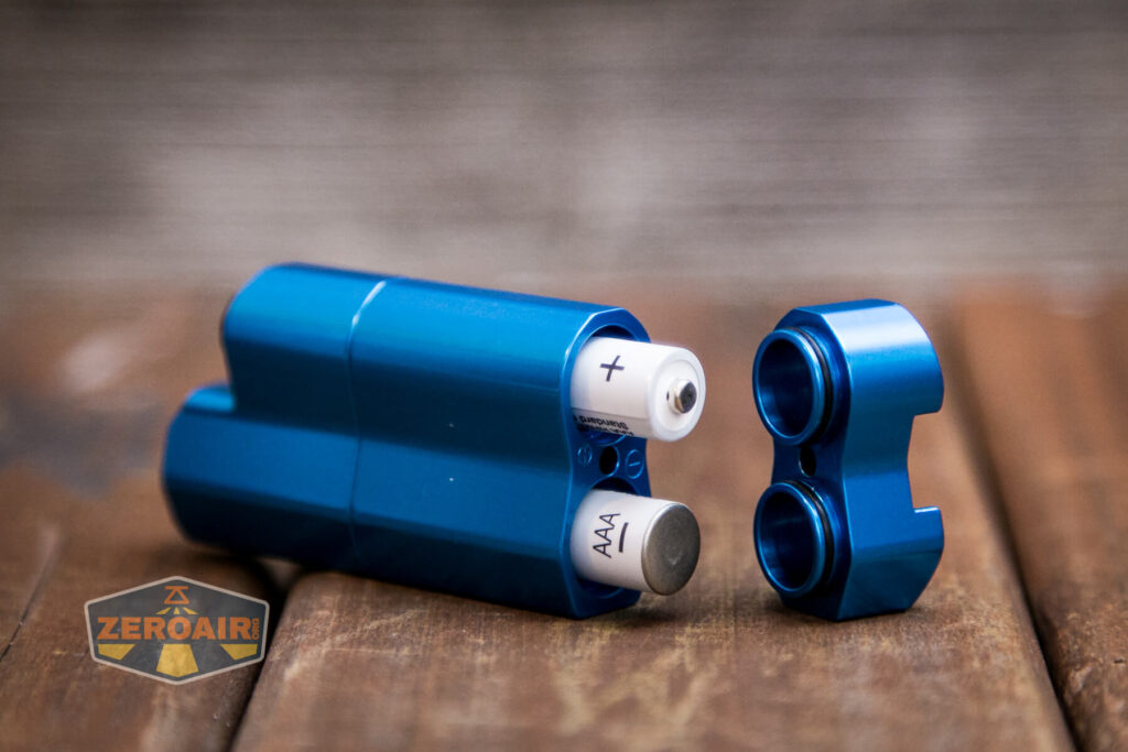 Frelux Synergy1 flashlight with cells installed