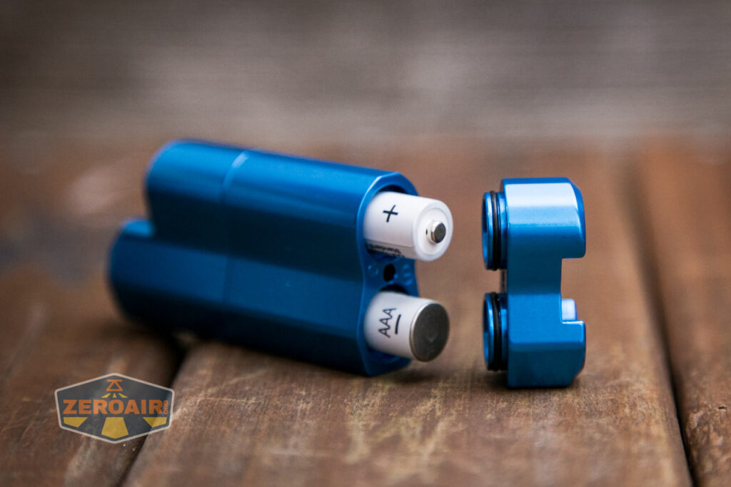 Frelux Synergy1 flashlight with cells installed