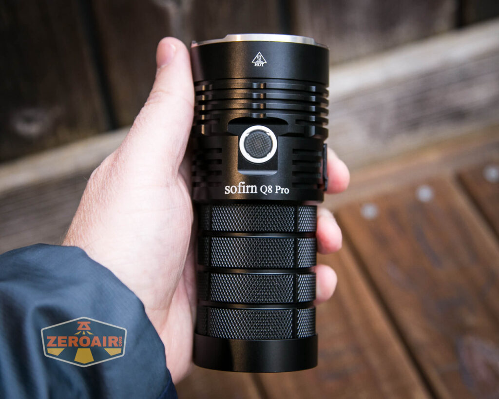 Sofirn Q8 Pro Flashlight in hand