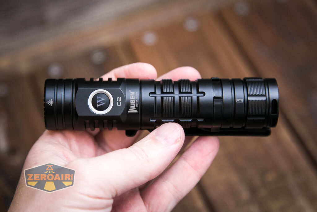 Wuben C2 Flashlight in hand