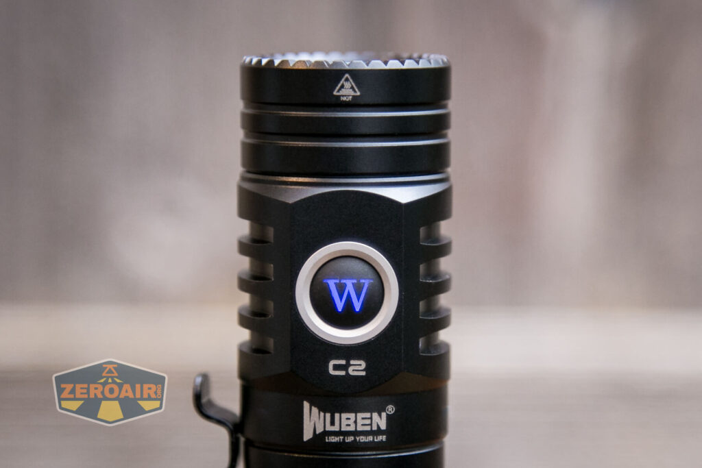 Wuben C2 Flashlight indicating e-switch