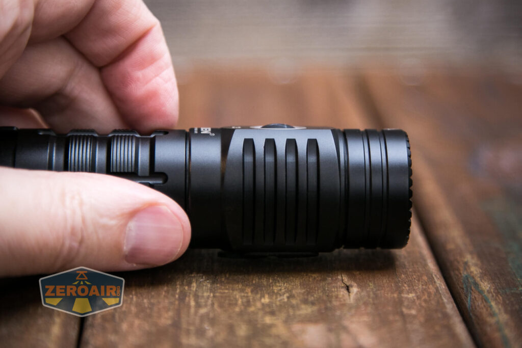 Wuben C2 Flashlight indicating e-switch