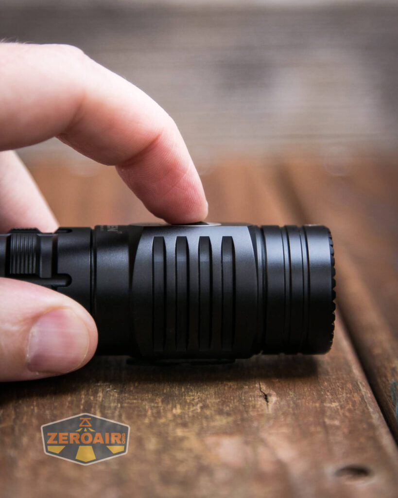 Wuben C2 Flashlight indicating e-switch actuation