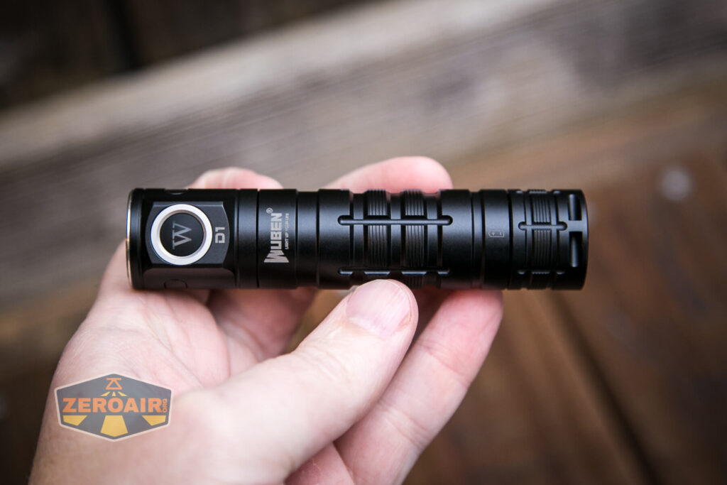 Wuben D1 Flashlight in hand